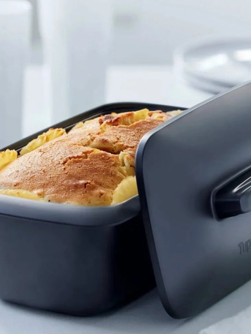 Tupperware Dark Gray/Black Loaf Pan with Lid